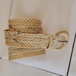 New braided leather belt Size M/L 38" total length is 43"